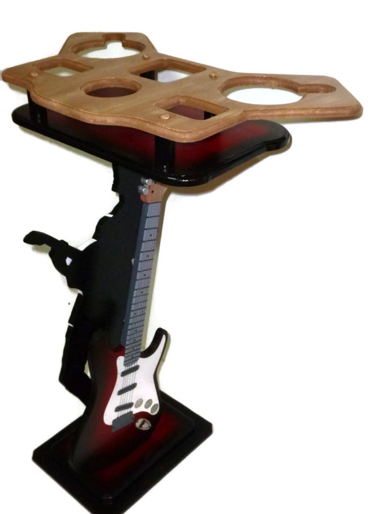 Unique Novelty Guitar Tray Table Sculpture Custom Music Etsy