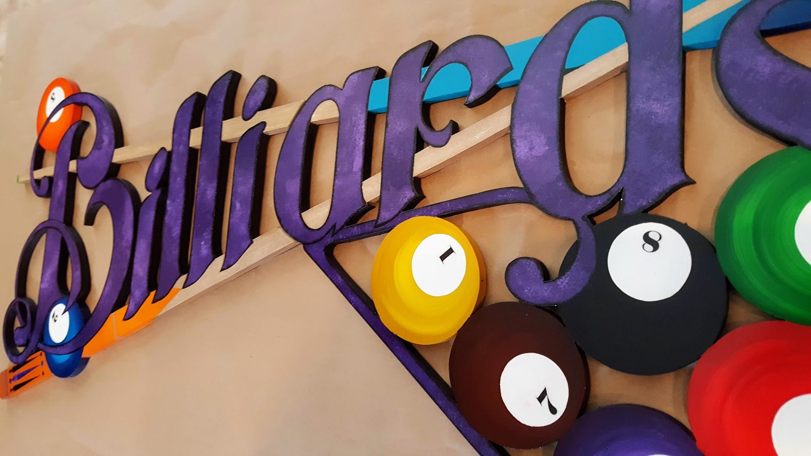 Billiards Wall Art & Sports Bar Wall Art Wood Wall Sculpture Etsy