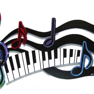 Colorful G Clef Music keys & notes Abstract wall sculpture, Music Sculpture, Contemporary Music Wall Art, by DAS image 2