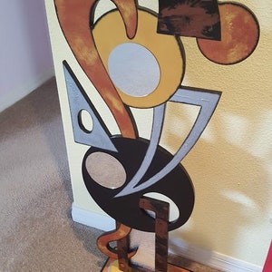 Odyssey floor sculpture, Contemporary Modern Sculpture, Abstract wood with metal Sculpture, by Art69 image 9