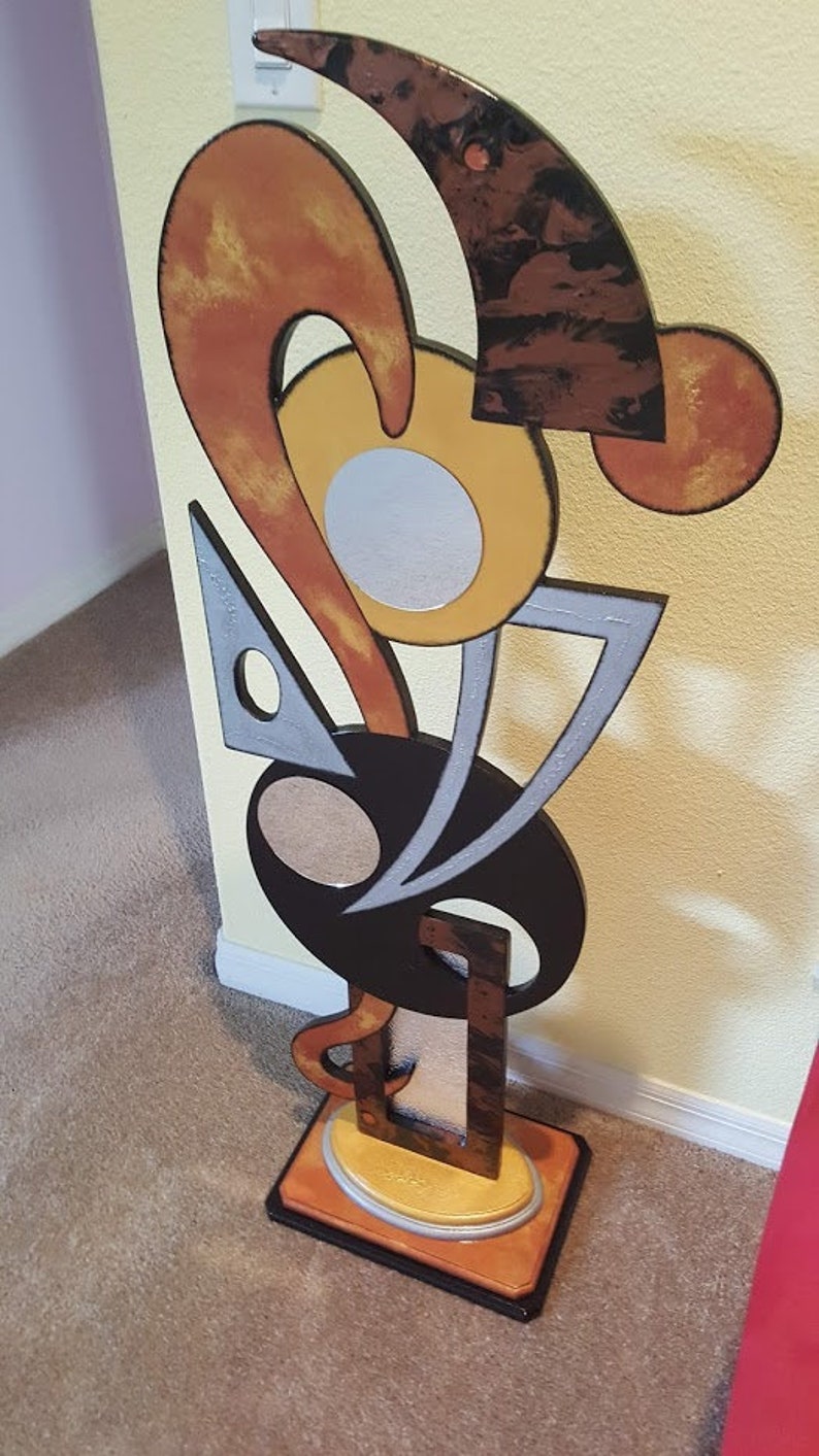 Odyssey floor sculpture, Contemporary Modern Sculpture, Abstract wood with metal Sculpture, by Art69 image 9