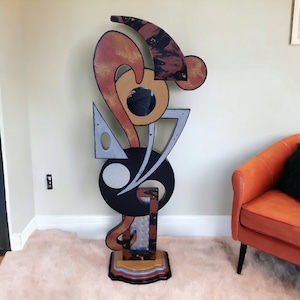 Odyssey floor sculpture, Contemporary Modern Sculpture, Abstract wood with metal Sculpture, by Art69 image 1