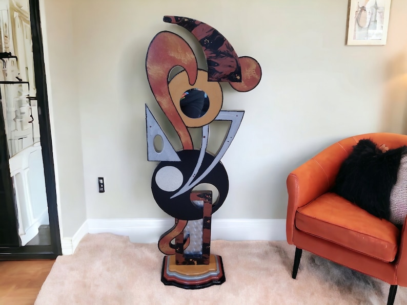 Odyssey floor sculpture, Contemporary Modern Sculpture, Abstract wood with metal Sculpture, by Art69 image 1