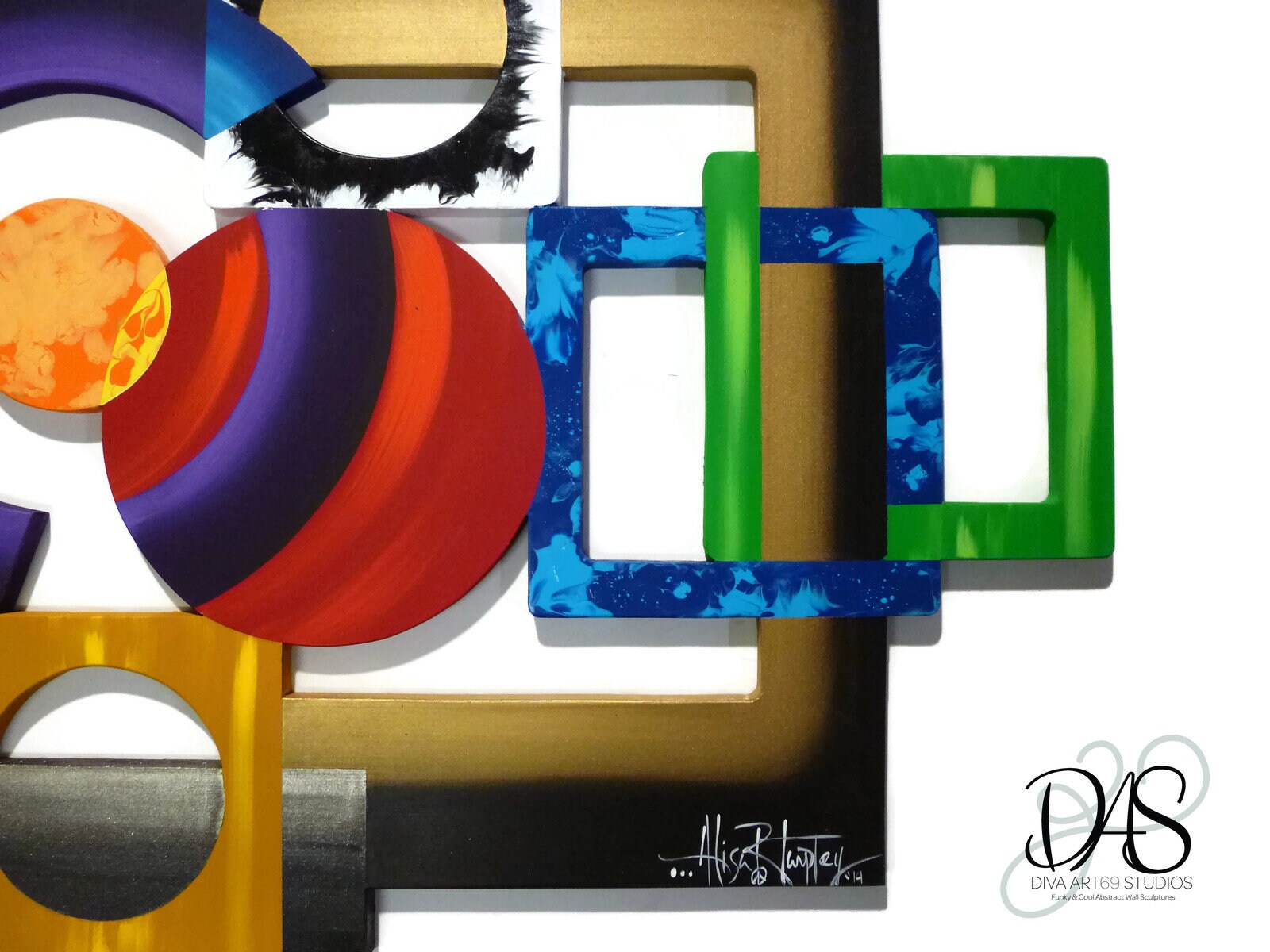 Contemporary Abstract Geometric Wall Sculpture Wood Wall Etsy