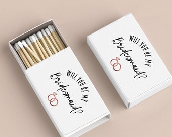 Custom Matchbox for Wedding Bridesmaid Gift/Bridesmaid Proposal Match Gift/Unique Matchbook Gift/ Bridal Shower Gift/Maid of Honor Proposal