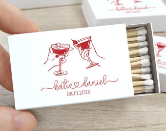 Personalized Wedding & Birthday Matchbox Favors – Unique Reception Guest Favors