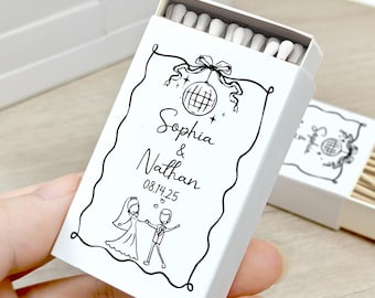 Custom Wedding Matchboxes/Personalized Matchboxes Favors/Matchboxes as Unique Souvenirs for Weddings/Custom White Head Matches Gifts
