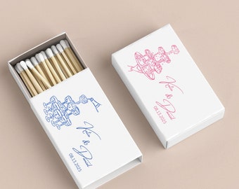 Champagne Tower Personalized Match Box/Wedding Favor Matches/Wedding Decor/Personalized Matches/Custom Matchboxes/Match Box Favors