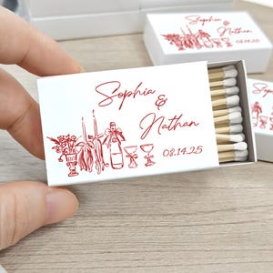 Personalized Wedding Matchboxes/Wedding Matchboxes/Wedding Favor/Wedding Decor/Party Favor Matches/Bridal Shower Favors/Bridesmaid Gift