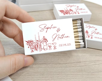 Personalized Wedding Matchboxes/Wedding Matchboxes/Wedding Favor/Wedding Decor/Party Favor Matches/Bridal Shower Favors/Bridesmaid Gift
