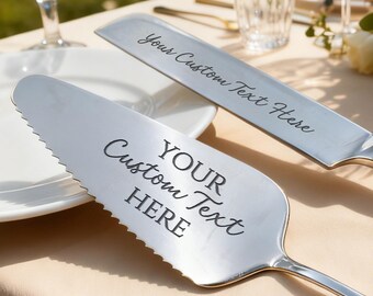 Custom Cake Cutting Set/Gift Server Knife/Bridal Shower/Engraved Knife & Server for Wedding, Birthday, Anniversary, Bridal Shower, Ceremony
