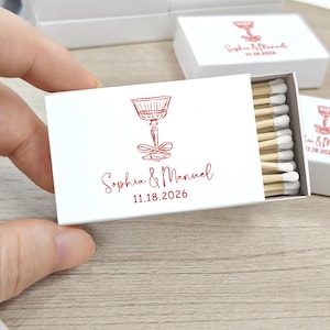Custom Wedding Matchboxes/Matchboxes Wedding Favor/White Head Matches Gift For Wedding/Wedding Matchbook/Personalized Matchboxes Party Favor