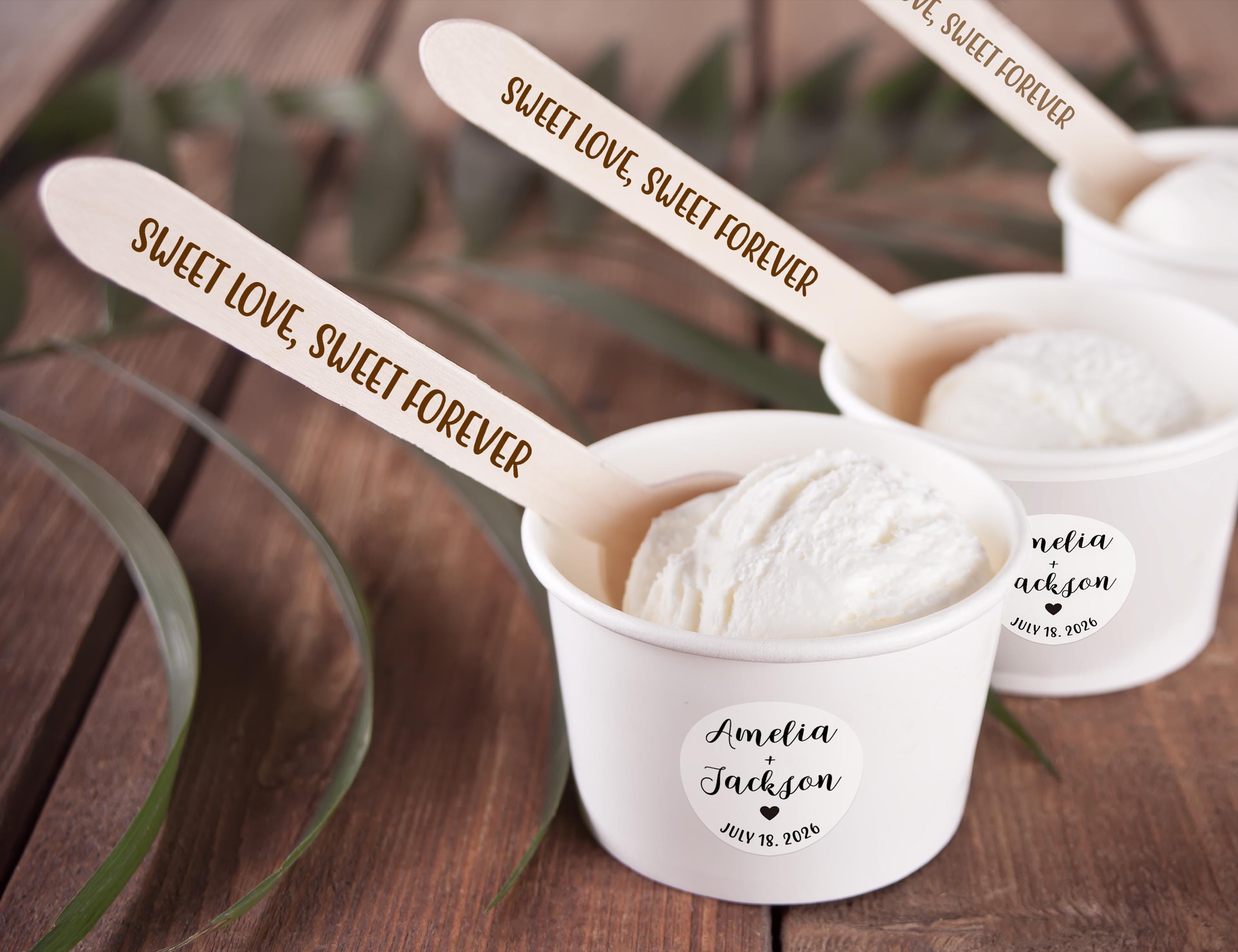 Custom Wedding Grazing Snack Cup/ Wedding Ice Cream Cups With Spoons/Charcuterie Fruit Favor Cups/Wedding Reception Serving Cups/Any Event