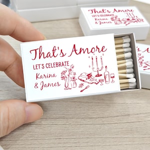 Personalized Matchboxes For Bridal Shower/Wedding Decor/Wedding Matchboxes/Custom Bridesmaid Gifts/Italian Themed Bachelorette Matchbooks