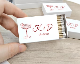 Personalized Wedding Gift for Guest/Bulk Matchboxes/Hand Drawn Matchboxes/Custom matchboxes/Bridesmaid Gift/Wedding Table Decor Favors