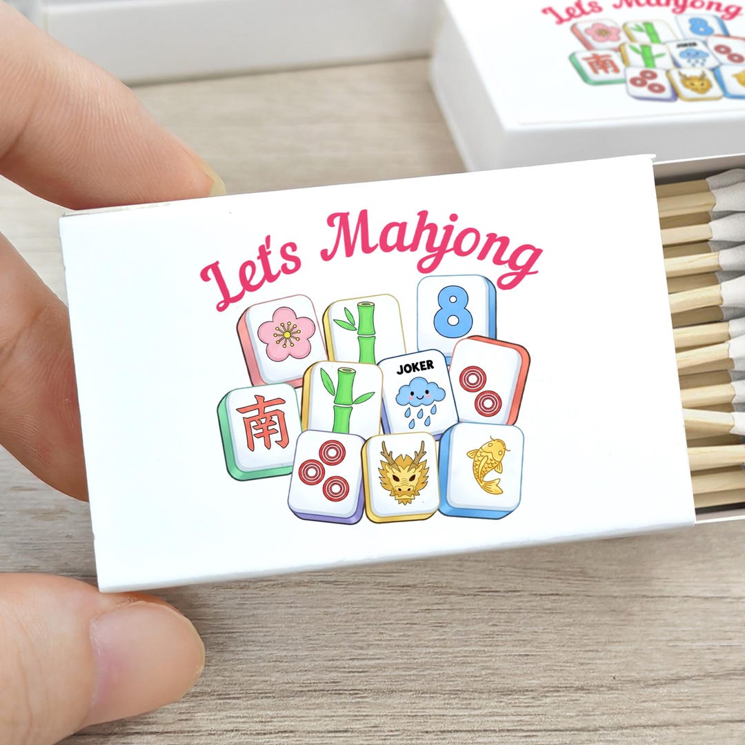 Fun Matchboxes Custom Funny Mahjong Matchboxes Favor/mahjong Matchboxes/happy Mahjong ...