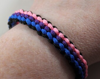 Paracord Bi Pride Bracelet Bisexual Pride