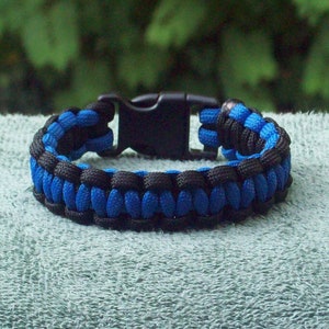 Thin Blue Line Police Paracord Bracelet Law Enforcement