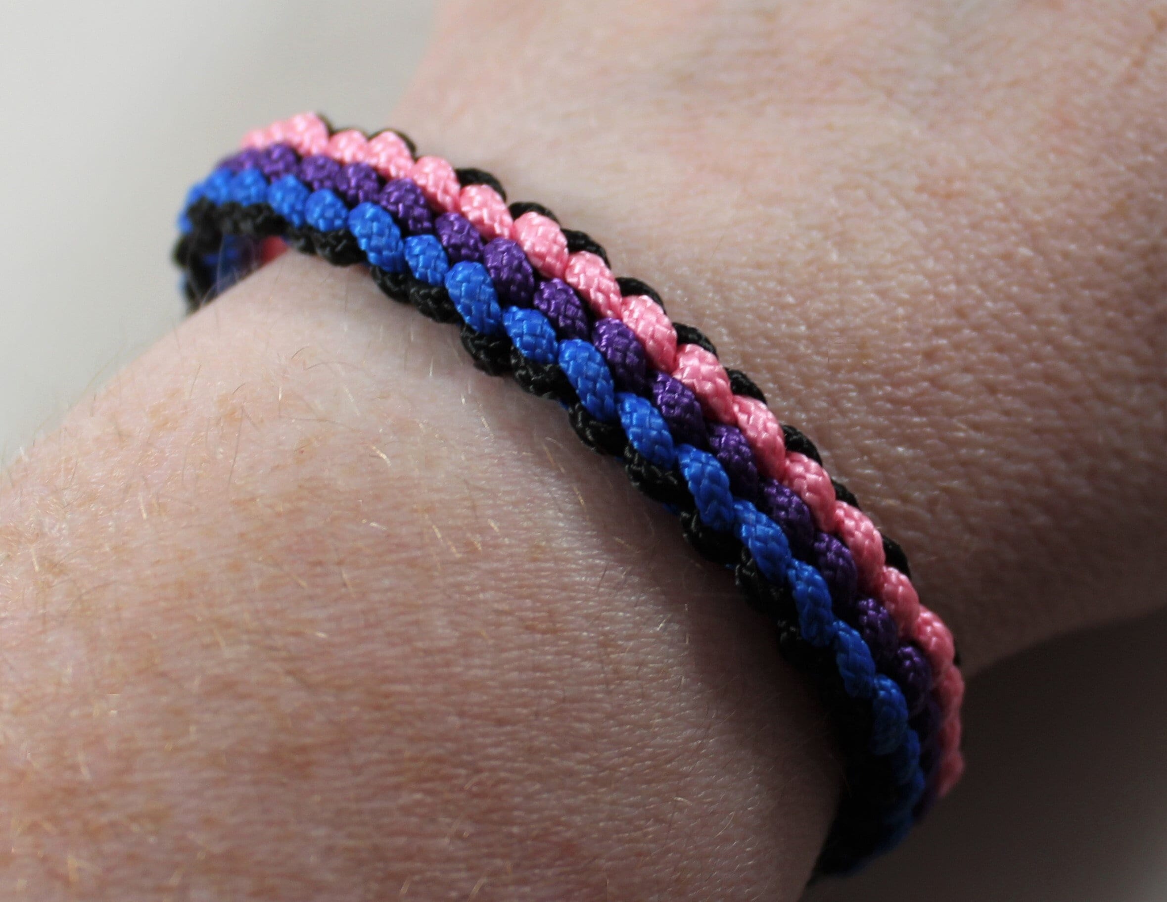 Bisexual Pride Bracelet Rainbow Loom Rubber Bands 