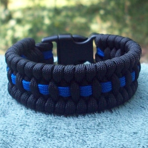 Thin Blue Line Police Paracord Bracelet