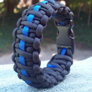 Paracord Survival Bracelet, Thin Blue Line