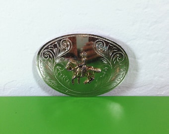 Cowboy and Horse Belt Buckle