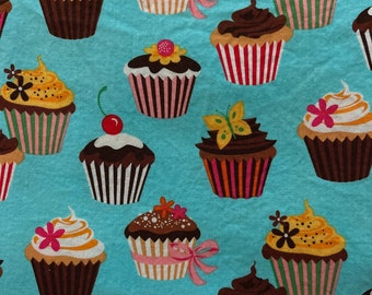 Cupcake print fabric Robert Kaufman sweet tooth