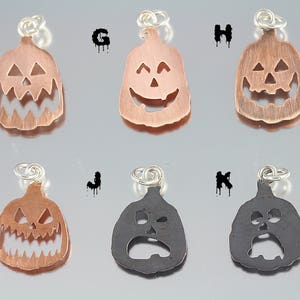 Halloween Carved Jack O Lantern Pumpkin Pendants and Adjustable Ring Jewelry image 2