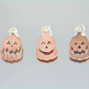 Halloween Carved Jack O Lantern Pumpkin Pendants and Adjustable Ring Jewelry image 5