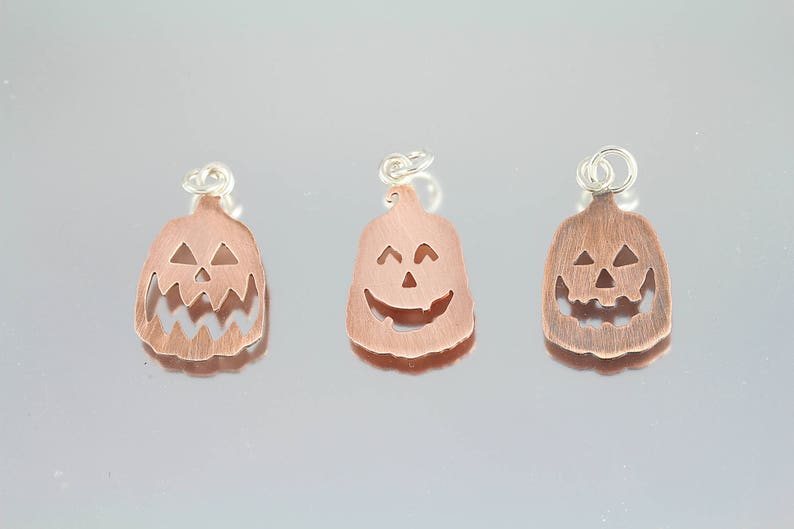 Halloween Carved Jack O Lantern Pumpkin Pendants and Adjustable Ring Jewelry image 5