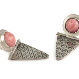 SALE Hinged Ear Studs with Pink Glass Bead image 9