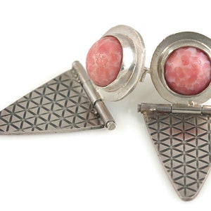 SALE Hinged Ear Studs with Pink Glass Bead image 8