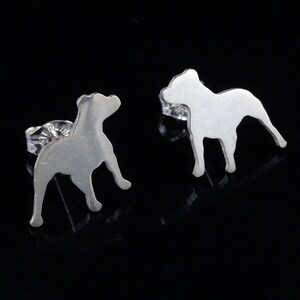 Pit Bull Silhouette Sterling Earring Studs 925 Ear Studs, Dog Breed, Cute Pet Keepsake, Dog Silhouette, Latinx Made, Nickel Free image 10