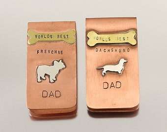 World's Best Frenchie or Dachshund Dad Money Clip