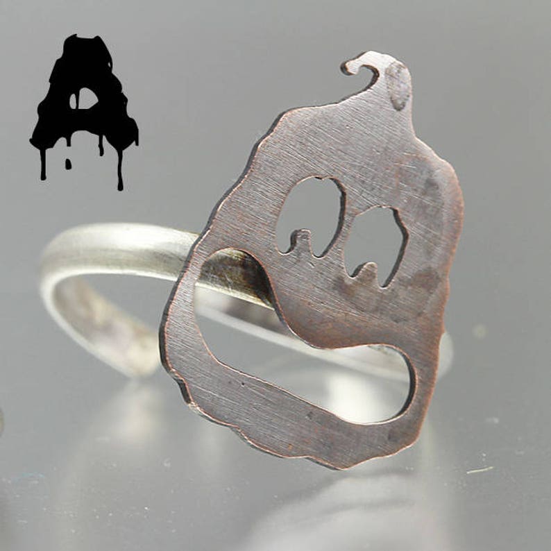 Halloween Carved Jack O Lantern Pumpkin Pendants and Adjustable Ring Jewelry image 7