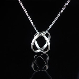 Geometric Series Absolute Cycle Orb Sterling Silver Necklace Pendant image 4