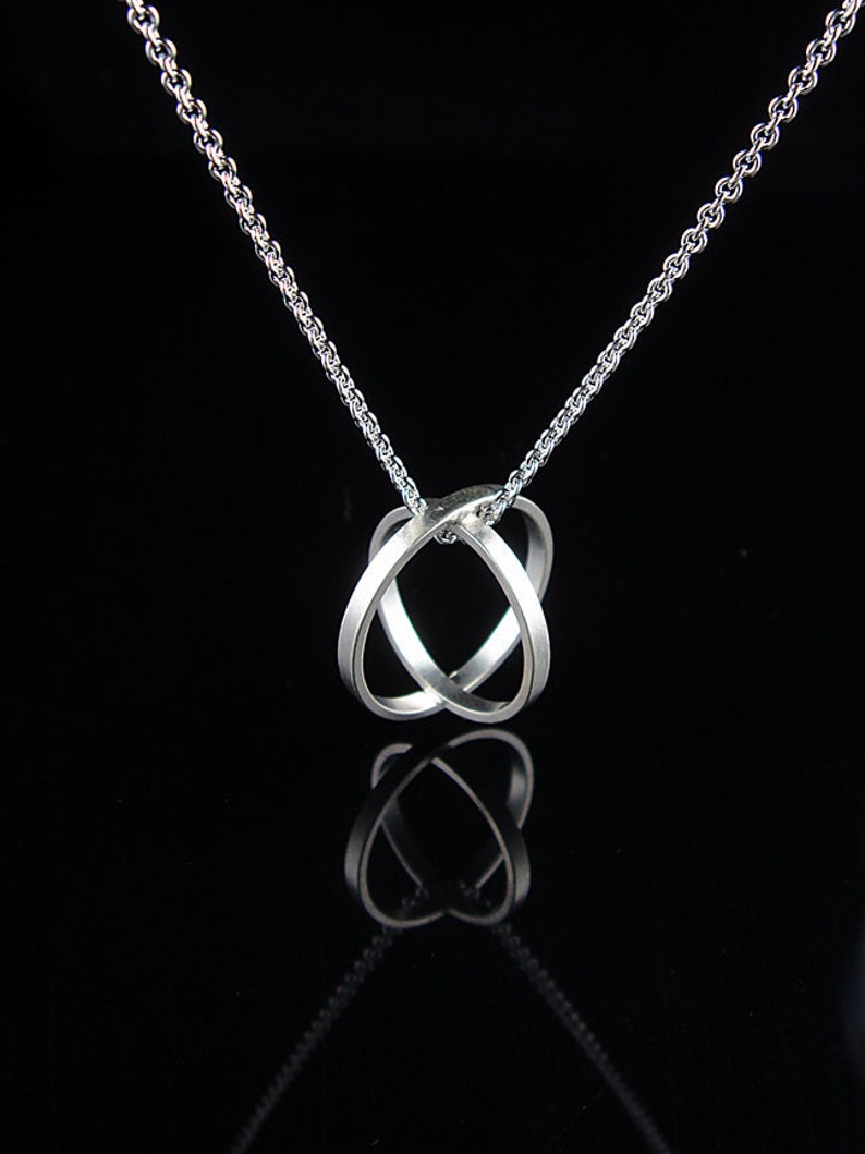 Geometric Series Absolute Cycle Orb Sterling Silver Necklace Pendant image 4