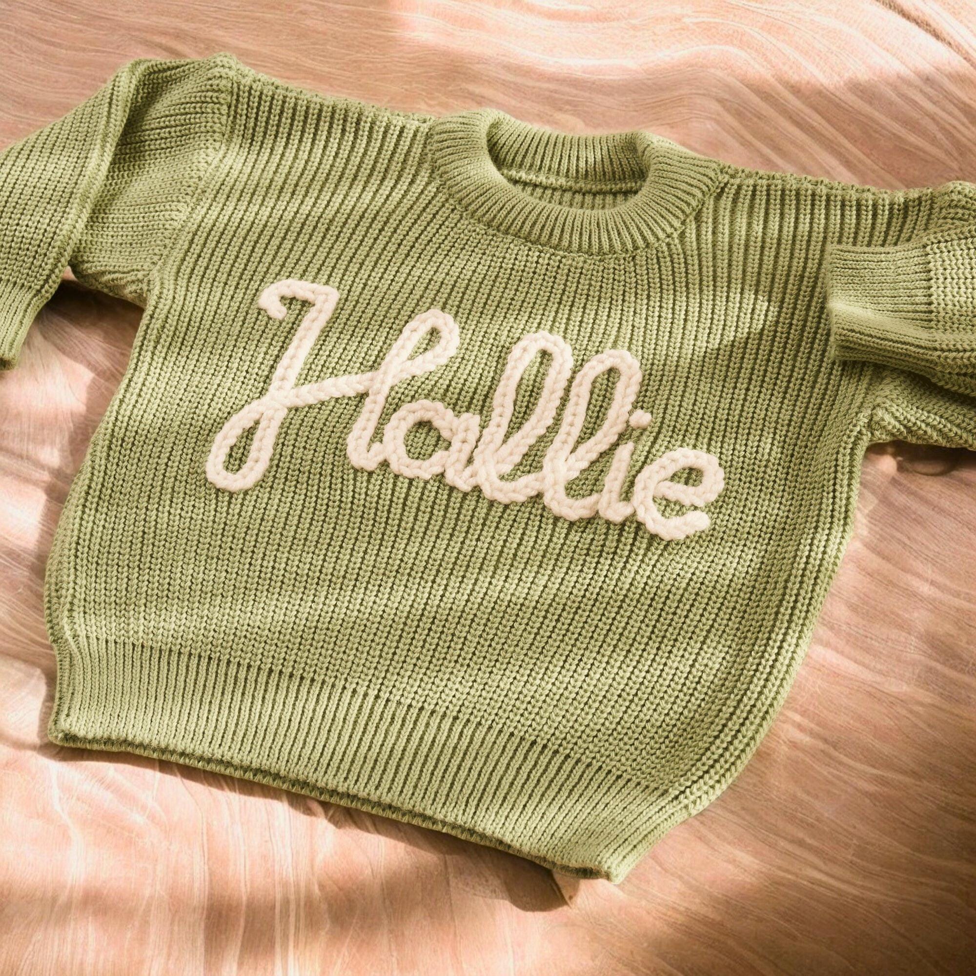 Personalized Monogrammed Kids Sweater Embroidered Children Sweatshirt ...