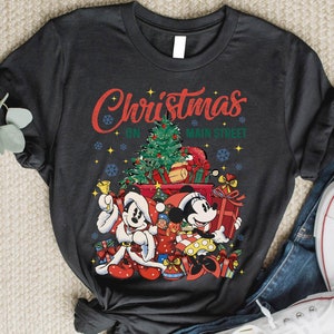 Disney Christmas On Main Street Shirts, Disneyworld Shirt, Mickey Main Street Shirt,Christmas Shirt, Disneyland Vacation Trip Matching Shirt