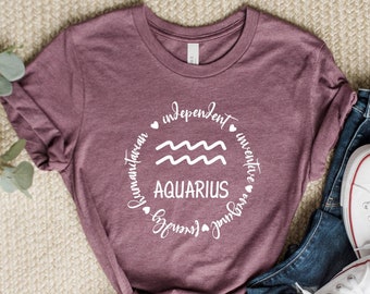 Camiseta del signo zodiacal Acuario: Camiseta de regalo de astrología