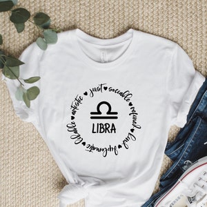 Libra Zodiac Shirt, Libra Lady Gift Shirt, Libra Men Shirt, October Birthday T Shirt, October Queen Gift, Zodiac Shirt, Astrology Shirt
