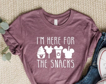 Camiseta "Estoy aquí por los bocadillos": Camiseta de vacaciones en el parque temático familiar