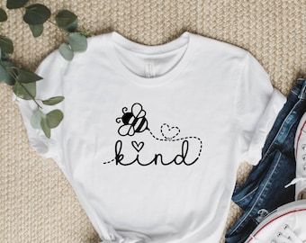 Bee Kind Shirt: Inspirational Graphic Tee, Unisex Fit