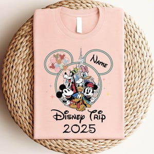 Custom Disney Trip 2025 Shirt, Disney Family Vacation Shirt, Personalized Family Disney Tee, Disney Trip Shirt, Disney Family Matching Shirt