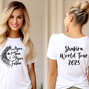 Shakira Las Mujeres Ya No Lloran World Tour 2025,Las Mujeres Facturan Shirt, Shakira New Song Shirt, Women don't cry Tee, Celebrities Quotes
