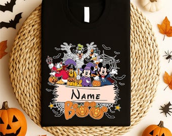 Disney Halloween All Characters Mickey And Friends Halloween Boo Custom Shirt, Disney Halloween Mummy Shirt, Disneyland Halloween Gift Tees