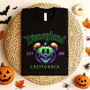 Halloween Disneyland T-Shirt, Disneyland California Shirt, Disney Halloween Shirt, Disneyland Halloween Est. 1955, Disney Mickey Ghost Shirt