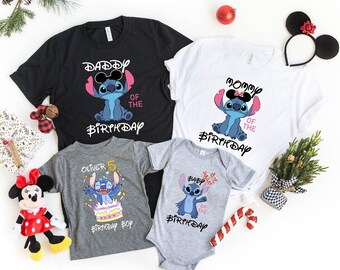 Lilo and Stitch Birthday Shirts: Family Matching Party Theme
