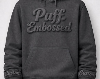 Aangepaste 3D-hoodie met verhoogde tekst, gepersonaliseerd sweatshirt met bladerdeeg, cadeau met reliëfletters, gezellige trui met aangepaste tekst