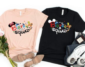 Disney Birthday Squad Shirt, Minnie Mickey Birthday Shirt, Custom Disney Birthday Shirt, Matching Birthday Family Shirt, Disney Castle Shirt